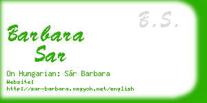barbara sar business card